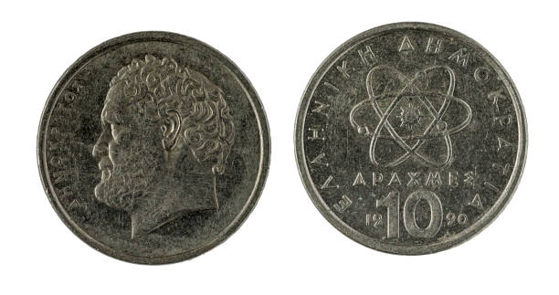 istock Greek Coin - 10 Drachma. Minted in Cupronickel in 1990 1411760134