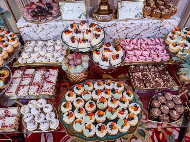istock Candy bar with different assortments of cakes 1411762810