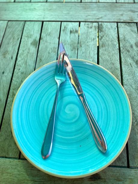 istock Wooden table in restaurant 1411763639