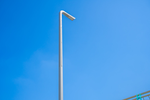 Windsock, the instrument for mesuring the wind speed and direction, using as safety equipment indicator for evacuation in emergency case. Industrial equipment object photo.