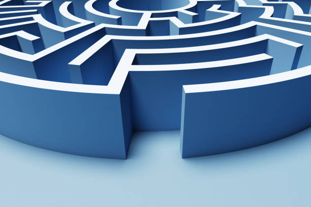 istock Entrance to the round maze 1411773961