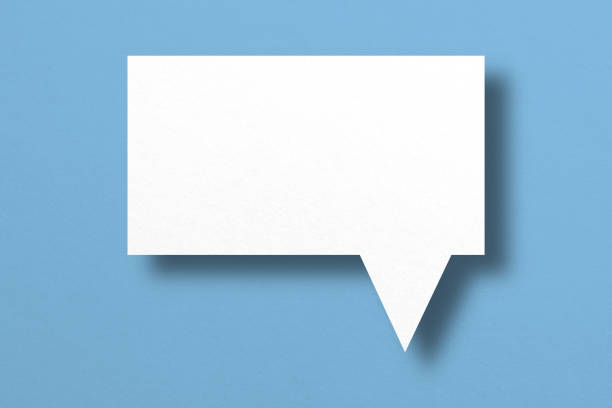 istock white paper with speech bubbles isolated on blue background communication bubbles 1411777230