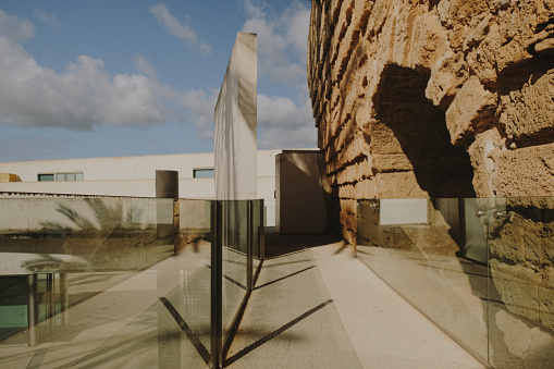Palma de Mallorca, Spain- February 20, 2022: Es Baluard Museum of Contemporary Art of Palma.