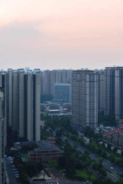 istock Morning sunrise in the city 1411778867