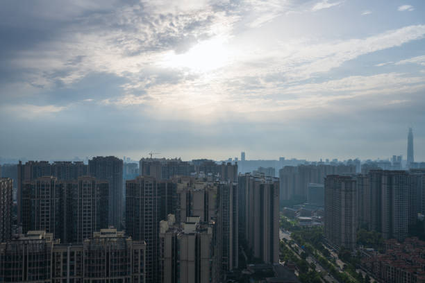 istock Morning sunrise in the city 1411779067