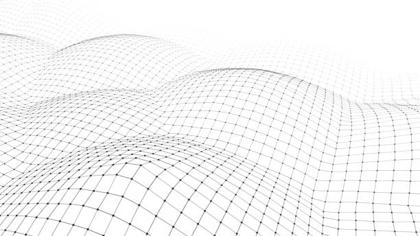 istock Abstract futuristic white wave with moving dots and lines. Flow of particles. Vector cyber technology illustration. 1411783602