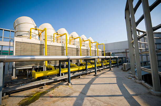 istock Sets of cooling towers in conditioning systems 141178646