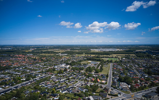 Aerial view of Odense district \