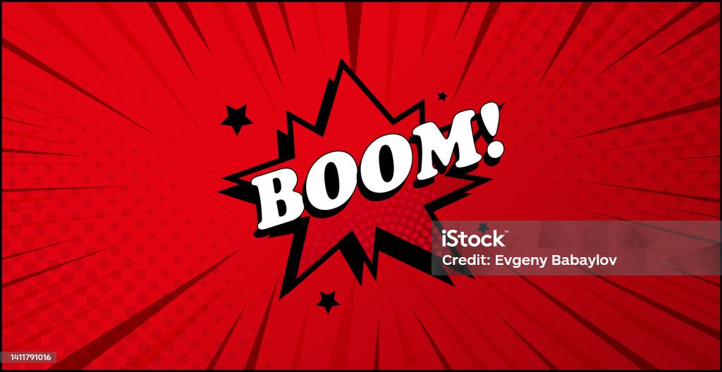 Lettering Boom Comic Lettering Boom On White Background Vector Stock Illustration ...