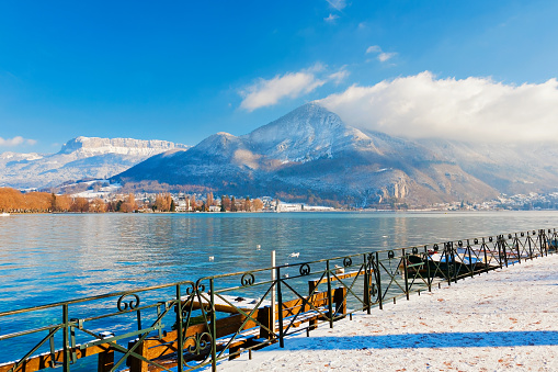 Annecy during winter, French Alps, France
