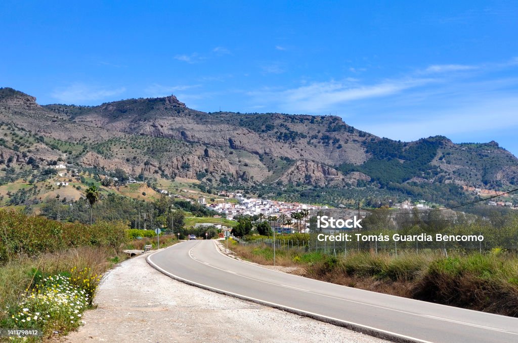 Rural village Rural village in the mountains of Malaga in springtime Agricultural Field Stock Photo