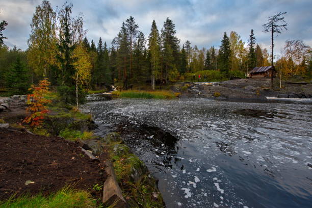 istock Inconspicuous waterfalls of Ruskeala 1411800000