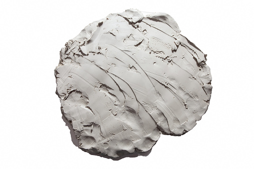clay slab isolated on white background