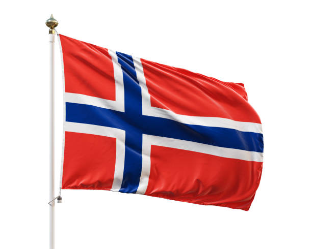 istock Flag of Norway isolated on white background. 1411808483