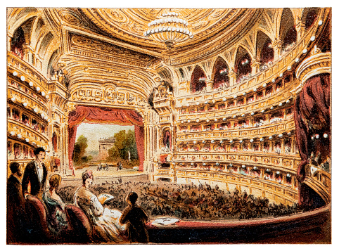 Illustration of a Vienna Court Opera (Wiener Hofoper) ,Giovanni Varrone Court Opera