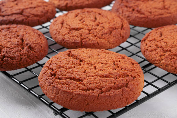 istock Oatmeal cookies on the cooling rack 1411813237