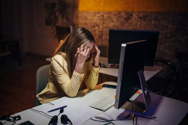istock Tired of working late 1411813444