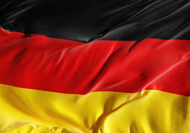 istock Flag of Germany close-up. 3D illustration. 1411817024