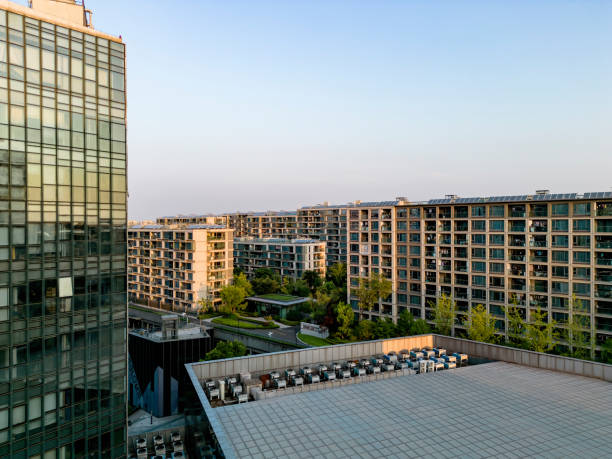istock modern buildings at dawn 1411819354