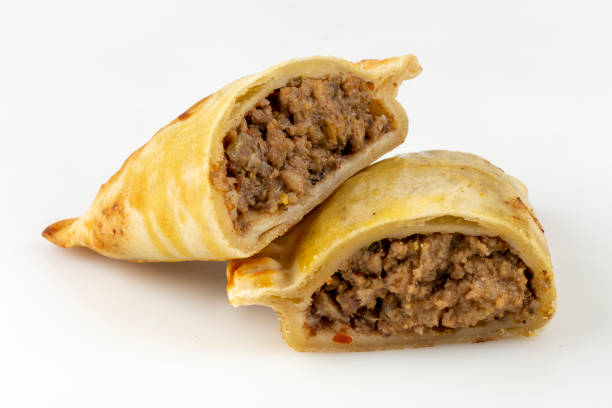 istock Argentine empanada isolated on white background. 1411820064