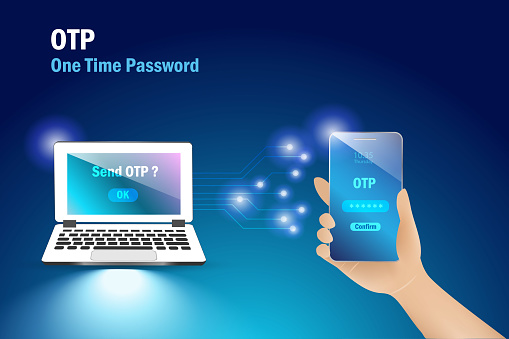 My Otp Code Otp One Time Password Two Factor Authentication Code On Laptop Computer ...