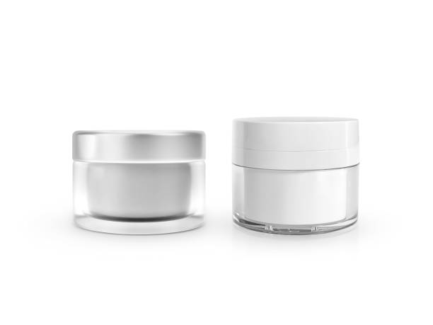 istock Empty packaging cosmetic cream isolated on white background  ready for product design. 3d render 1411822334