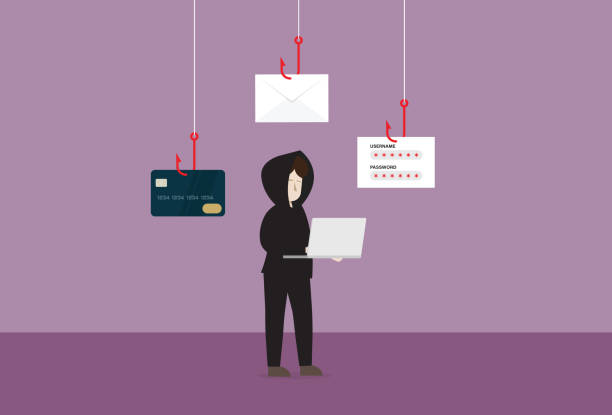 hacker-phishing im internet - computer hacker spy spam safety stock-grafiken, -clipart, -cartoons und -symbole