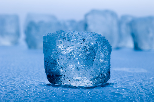 Blue ice texture