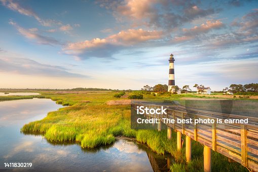 istock Sunrise Bodie Island Lighthouse OBX Outer Banks NC 1411830219