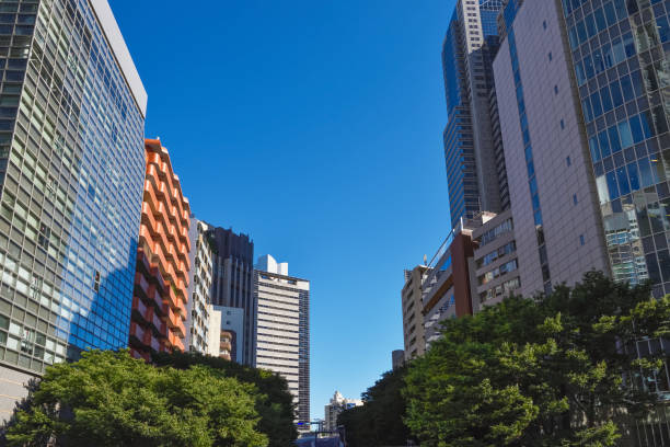 istock Buildings and blue sky. Tokyo Japan. 1411837411