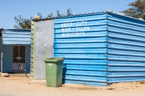 Hair Salon at Katutura Township near Windhoek at Khomas Region, Namibia. This is a small business.
