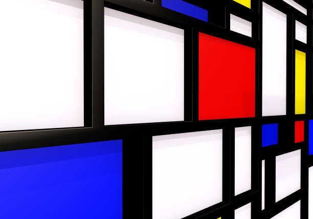 istock Abstract background with modernist wall or shelves 1411847360