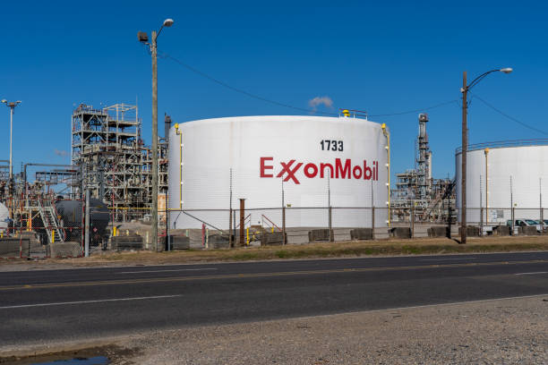 ExxonMobil's Baton Rouge Refinery, Louisiana, USA stock photo