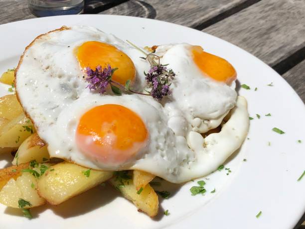 istock Macro of eggs with potatoes 1411849755