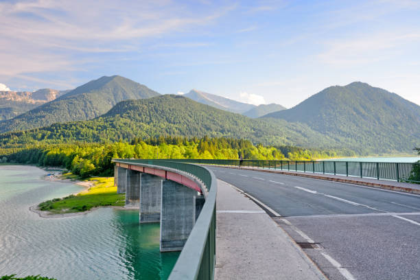 istock Bridge over Sylvenstein Lake, Germany 1411853763