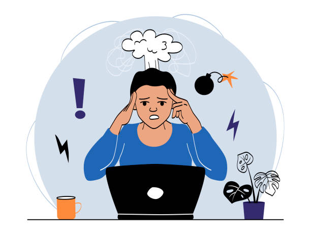 istock Psychological stress and emotional burnout 1411855989