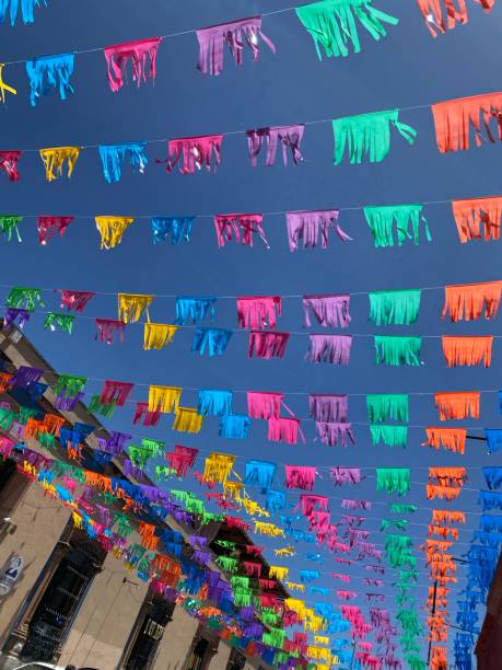 istock Colourful festival flags 1411860550