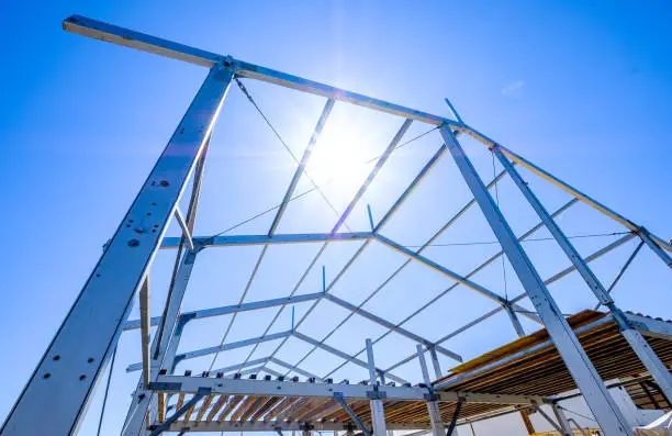 Photo of new wooden gable at a hall