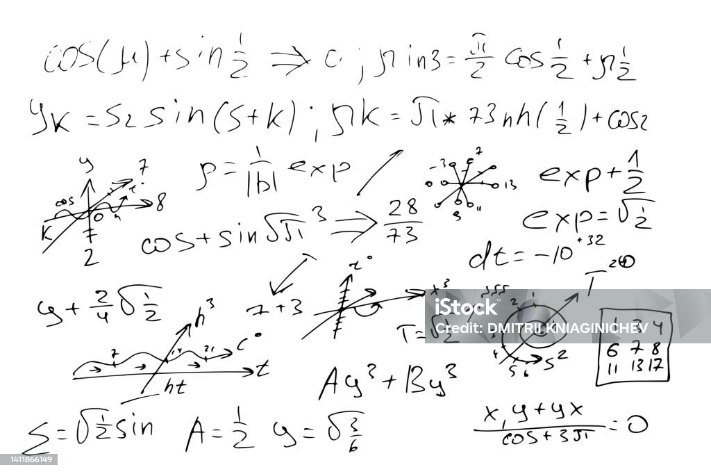 Math Formulas Visualized Mathematical Scientific Formulas And Expressions Educational Vector ...