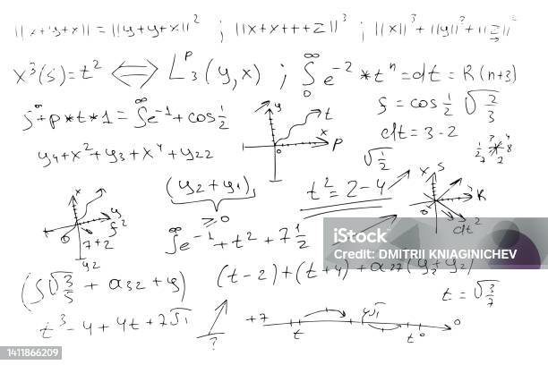 Mathematical Scientific Formulas And Expressions Educational Vector ...