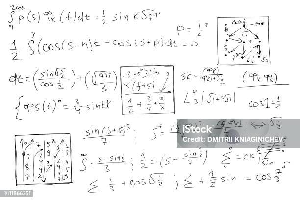 Stock Image Formulas Mathematical Scientific Formulas And Expressions Educational Vector ...