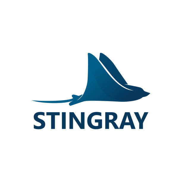stingray logo vorlage design vektor - stingray stock-grafiken, -clipart, -cartoons und -symbole