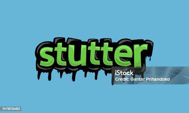 Stutter Background Writing Vector Design - Arte vetorial de stock e mais imagens de Terapia da fala - Terapia da fala, Alfabeto, Apoio