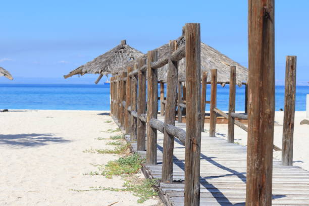 istock Wooden walkway on the beach 1411880019