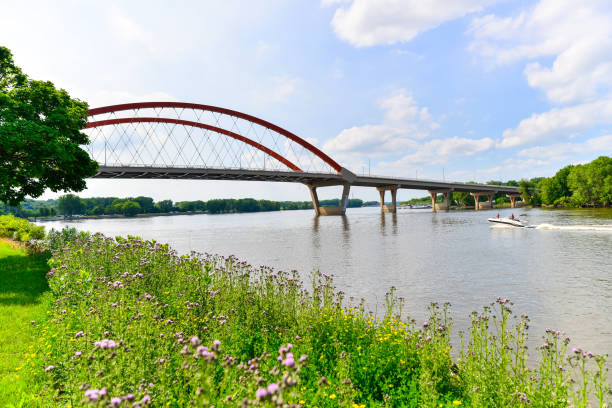 istock Bridge and Riverfront in Hastings Minnesota 1411886412