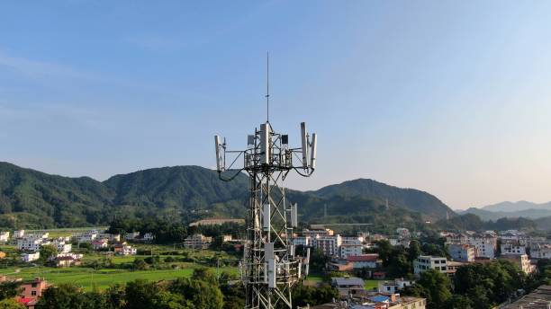 istock Village mobile phone 5G signal base station 1411890384