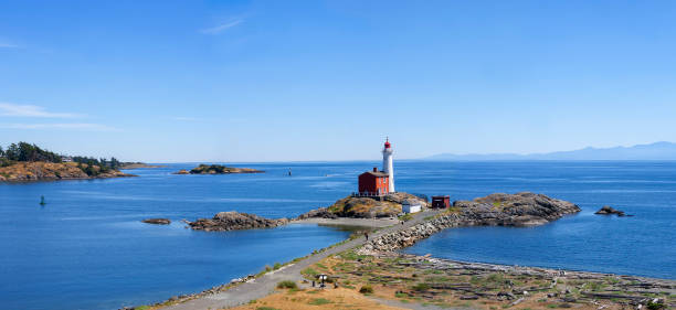 Fort Rodd Hill and Fisgard Lighthouse National Historic Site stock photo