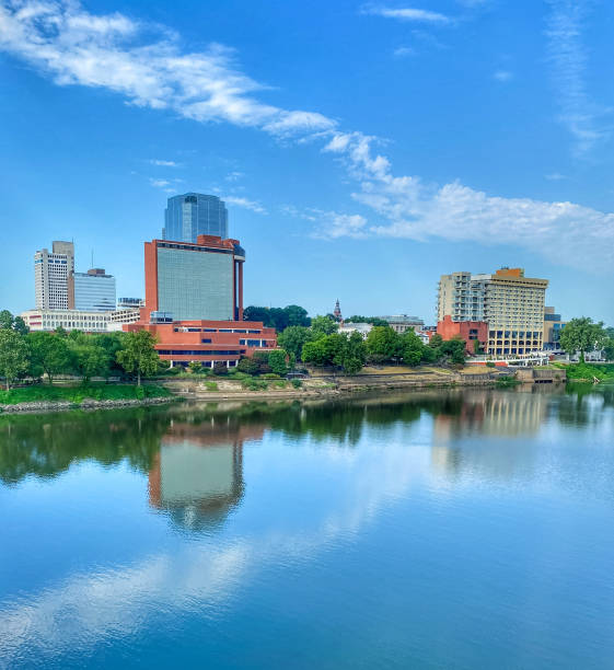 istock Little Rock Skyline Reflected in the Arkansas River 1411907969