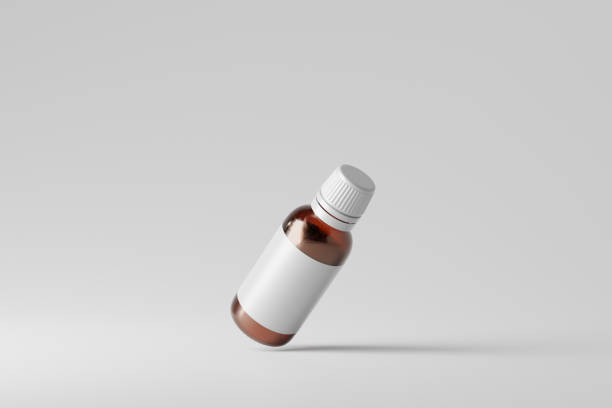 istock Glass Medicine or Cosmetic Bottle Mockup Scene 1411915051