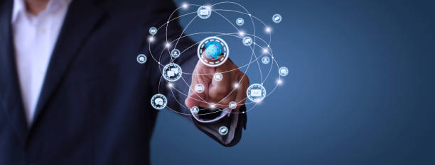 istock Businessman hand using fingerprint identification to access personal financial data, Fingerprint scan provides security access with biometrics identification. Business technology concept. With copy space banner 1411926014
